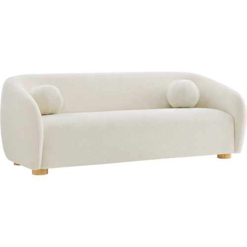 Holland 85" Sofa in Cream White Chenille Fabric