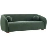 Holland 85" Sofa in Pine Green Chenille Fabric