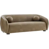 Holland 85" Sofa in Mushroom Brown Vegan Leather