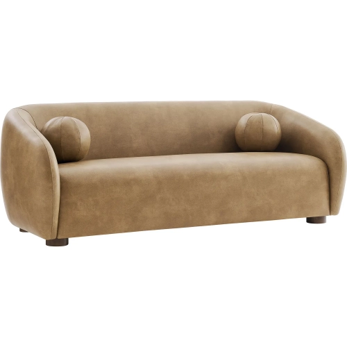 Holland 85" Sofa in Toast Brown Vegan Leather