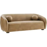 Holland 85" Sofa in Toast Brown Vegan Leather