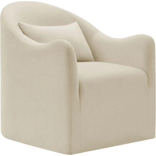 Bardot Slipcovered Accent Chair in Gray Linen Blend Fabric