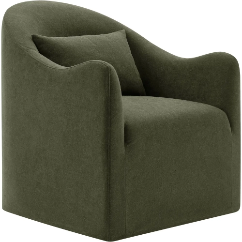 Bardot Slipcovered Accent Chair in Sage Green Linen Blend Fabric