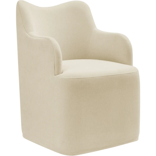 Cordelle Swivel Dining Chair in Gray Linen Blend Fabric
