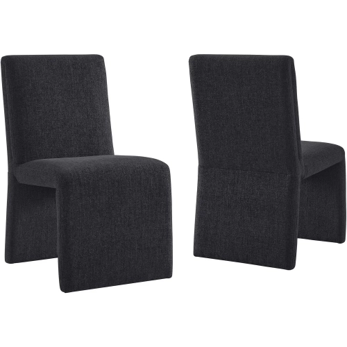 Emory Dining Chair in Ebony Black Fabric (Set of 2)
