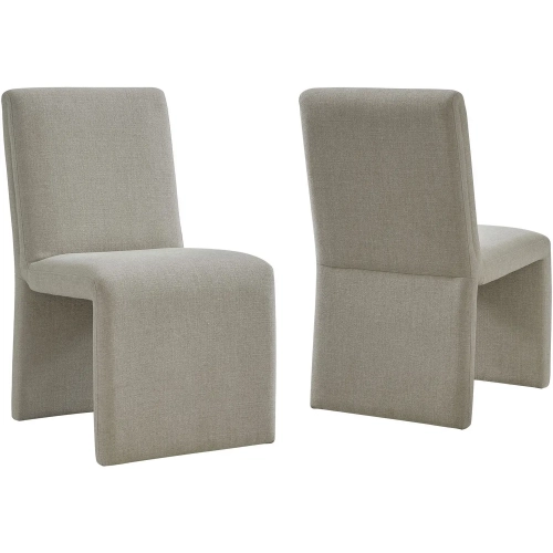 Emory Dining Chair in Linen Gray Fabric (Set of 2)
