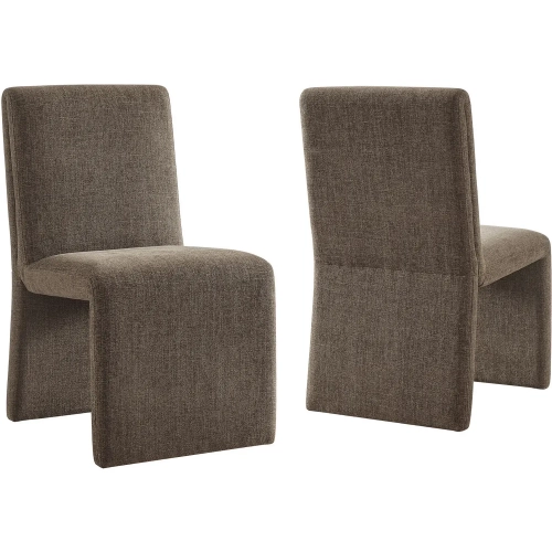 Emory Dining Chair in Mocha Brown Fabric (Set of 2)