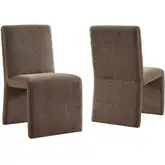 Emory Dining Chair in Mocha Brown Fabric (Set of 2)