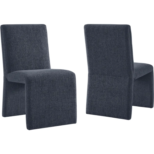Emory Dining Chair in Slate Blue Fabric (Set of 2)