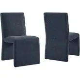 Emory Dining Chair in Slate Blue Fabric (Set of 2)