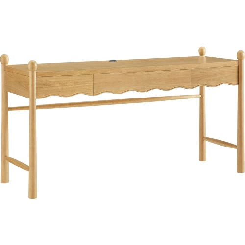 Darcy 62" Computer Desk in Oak Brown Wood