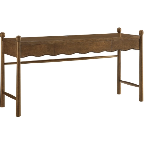 Darcy 62" Computer Desk in Walnut Brown Wood