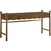 Darcy 62" Computer Desk in Walnut Brown Wood