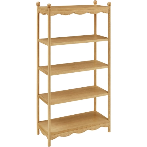Darcy 4 Tier Open Bookcase in Oak Brown Wood