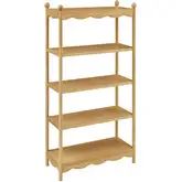 Darcy 4 Tier Open Bookcase in Oak Brown Wood