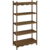 Darcy 4 Tier Open Bookcase in Walnut Brown Wood