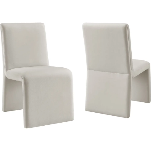 Emory Dining Chair in Alabaster White Performance Velvet (Set of 2)