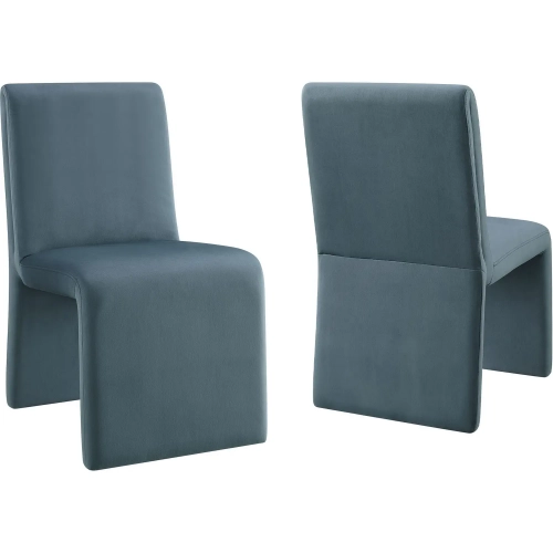 Emory Dining Chair in Cadet Blue Performance Velvet (Set of 2)