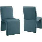 Emory Dining Chair in Cadet Blue Performance Velvet (Set of 2)