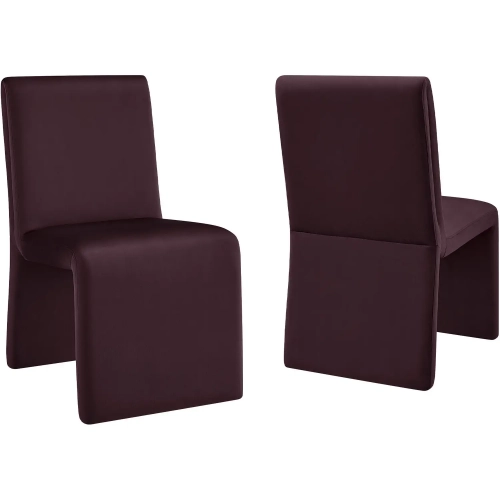 Emory Dining Chair in Mulberry Purple Performance Velvet (Set of 2)