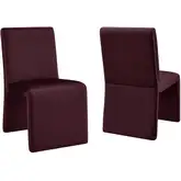 Emory Dining Chair in Mulberry Purple Performance Velvet (Set of 2)