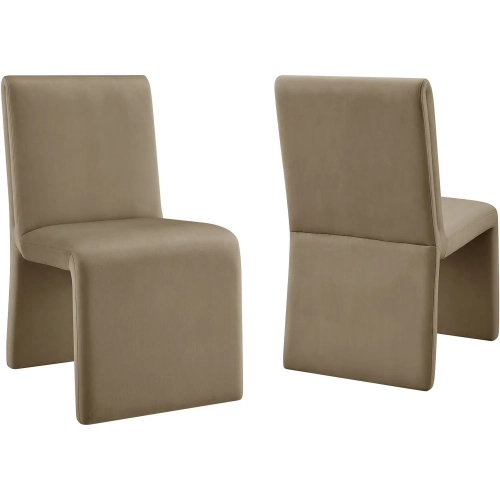 Emory Dining Chair in Taupe Brown Performance Velvet (Set of 2)