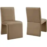 Emory Dining Chair in Taupe Brown Performance Velvet (Set of 2)