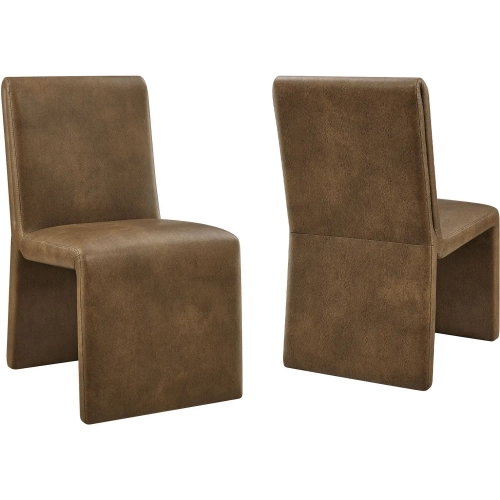 Emory Dining Chair in Canyon Orange Vegan Leather (Set of 2)
