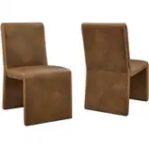 Emory Dining Chair in Canyon Orange Vegan Leather (Set of 2)