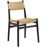 Wynn Dining Chair in Black Wood & Natural Rope