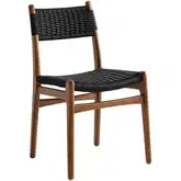 Wynn Dining Chair in Walnut Wood & Black Rope