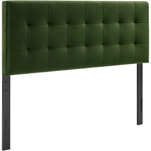 Lily Queen Headboard in Tufted Moss Green Performance Velvet