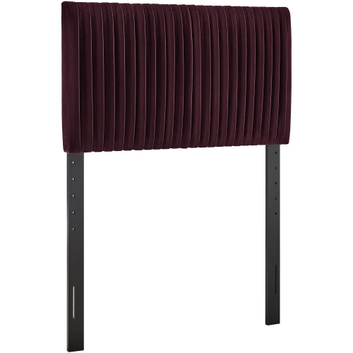 Eloise Twin Headboard in Mulberry Purple Performance Velvet