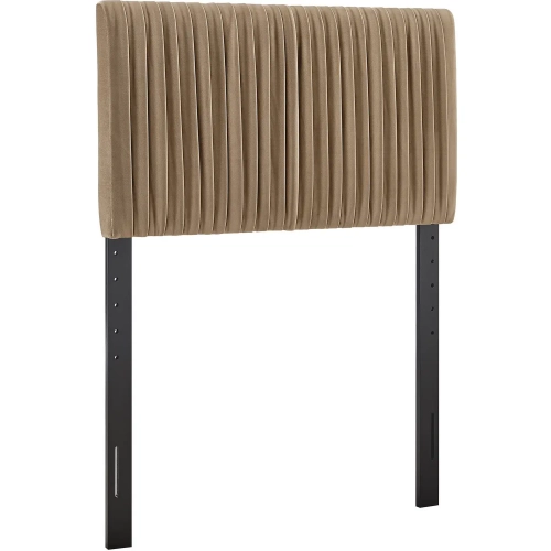 Eloise Twin Headboard in Taupe Brown Performance Velvet