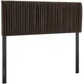Eloise Queen Headboard in Chocolate Brown Performance Velvet