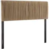Eloise King Headboard in Taupe Brown Performance Velvet