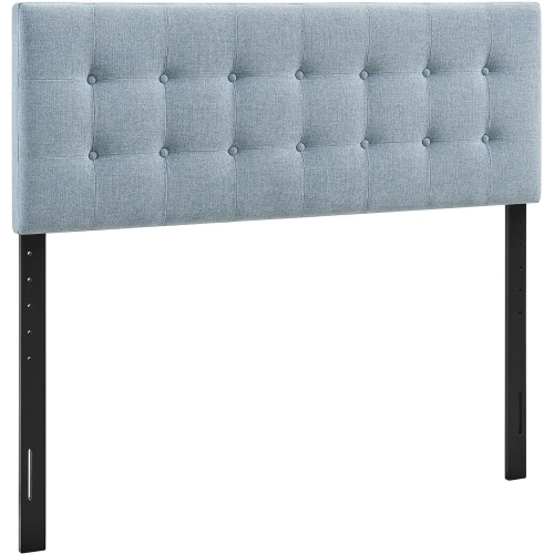 Emily Queen Headboard in Tufted Sky Blue Fabric