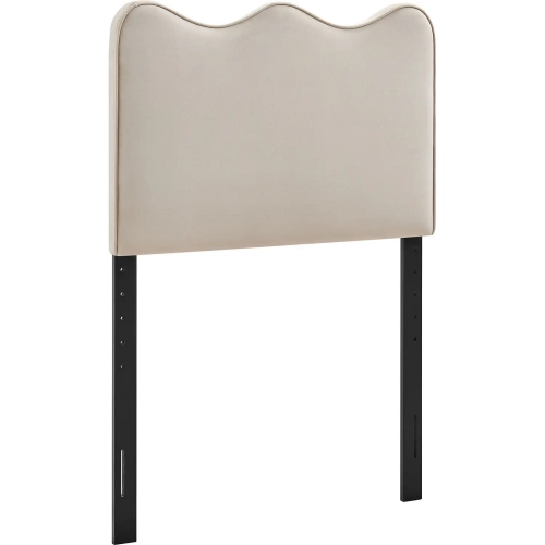 Athena Twin Headboard in Almond Brown Performance Velvet