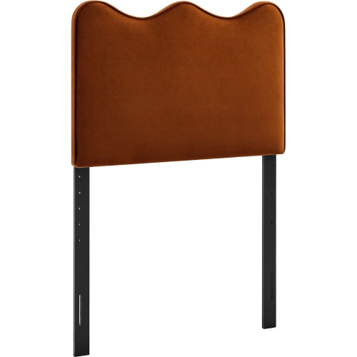 Athena Twin Headboard in Rust Brown Performance Velvet