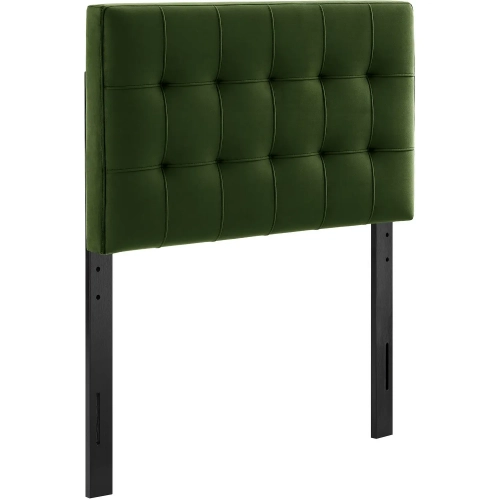 Lily Twin Headboard in Tufted Moss Green Performance Velvet