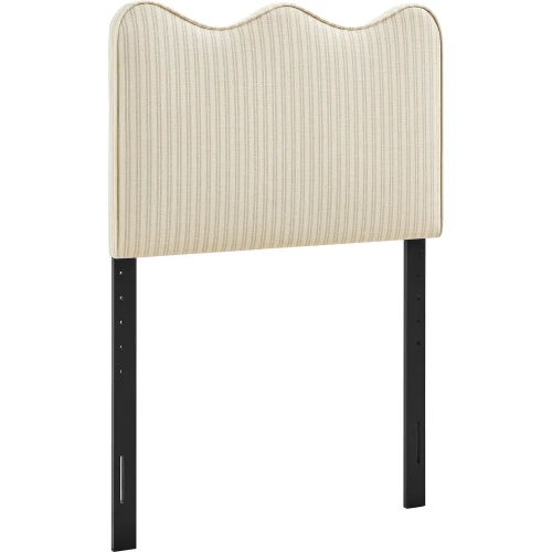 Athena Twin Headboard in Oatmeal Stripe Oatmeal Fabric