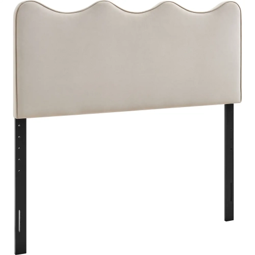 Athena Full Headboard in Almond Brown Performance Velvet