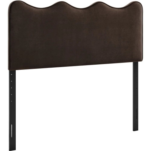 Athena Full Headboard in Chocolate Brown Performance Velvet