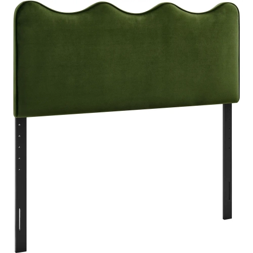 Athena Full Headboard in Moss Green Performance Velvet