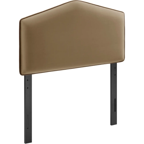 Cosette Twin Headboard in Taupe Brown Performance Velvet