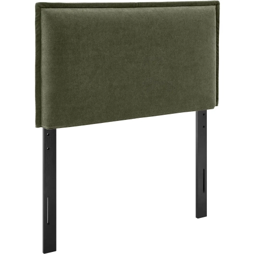 Camille Twin Headboard in Sage Green Linen Blend Fabric