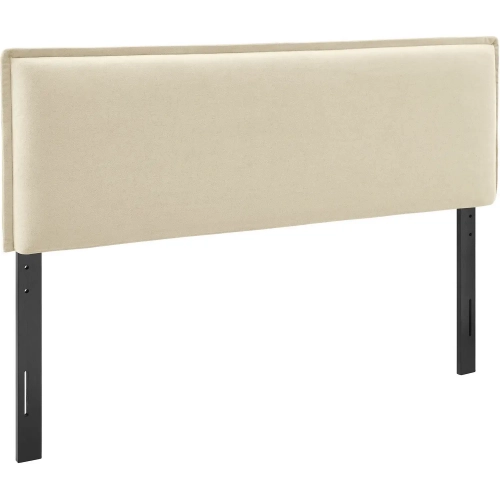Camille Full Headboard in Linen White Linen Blend Fabric