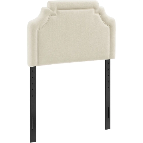 Magnolia Twin Headboard in Ecru Off White Fabric
