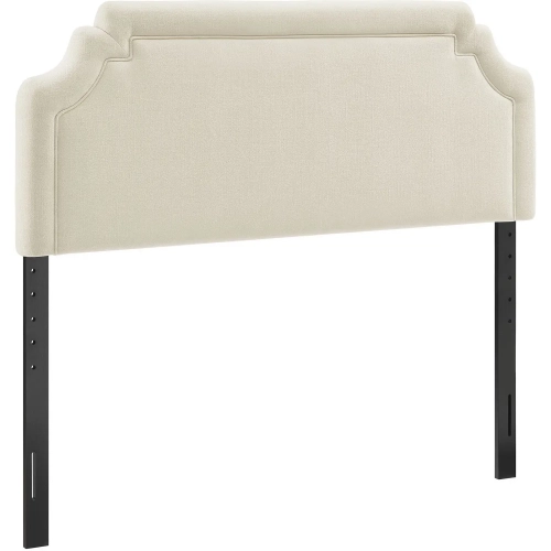 Magnolia Full Headboard in Ecru Off White Fabric