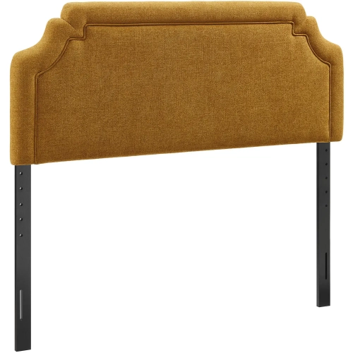 Magnolia Queen Headboard in Copper Orange Fabric